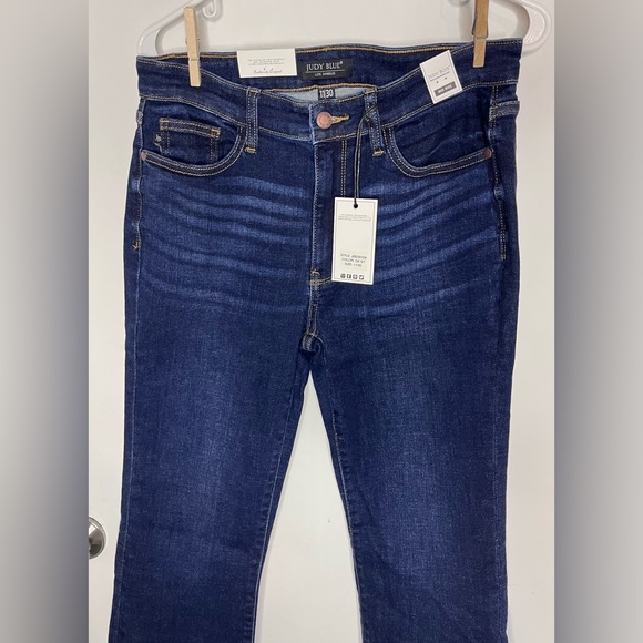 Judy Blue Women's Blue Mid Rise Boot Cut Jeans - Picture 3 of 12